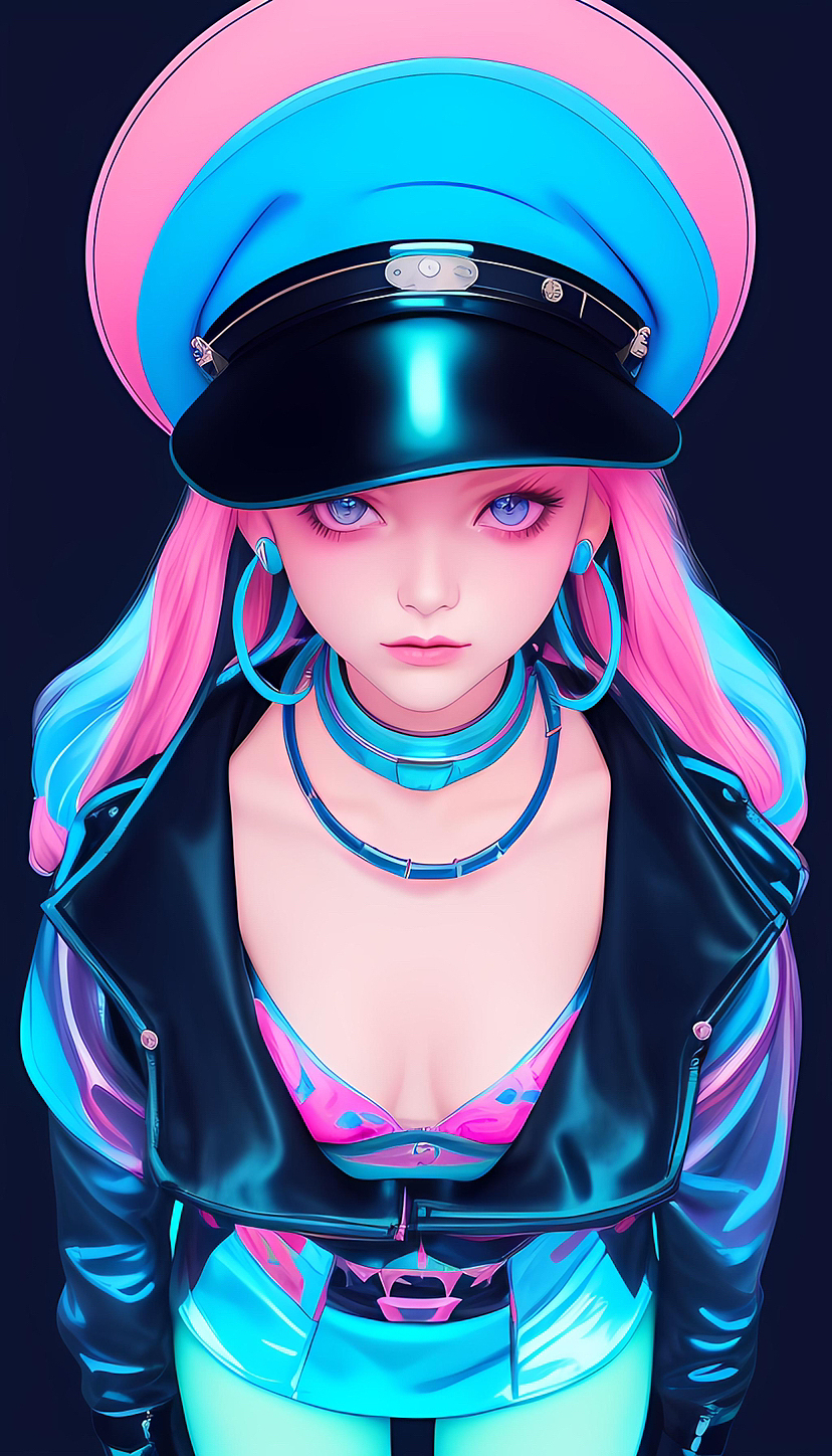 霓虹警官（图ZMzI5MTc3NTU2） - AI作品 - 站酷设计师迂回值RDR原创素材 - 站酷ZCOOL