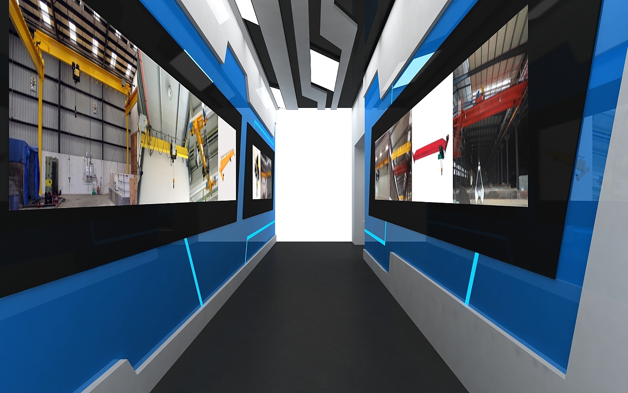 神州科技展厅设计3d效果图