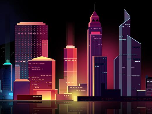 城市夜景（个人主页-ZMzQwMDQ3MDA=） - 创作习作 - 站酷设计师蚊子不咬我原创素材 - 站酷ZCOOL