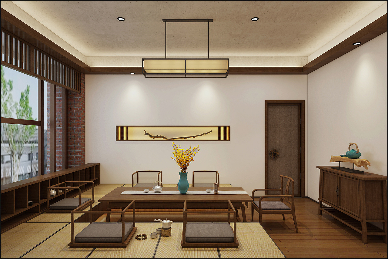 《龙柿制茶茶楼设计》成都茶楼设计公司（图ZMjg1NTM2NDky） - 商业空间设计 - 站酷设计师六器设计原创素材 - 站酷ZCOOL