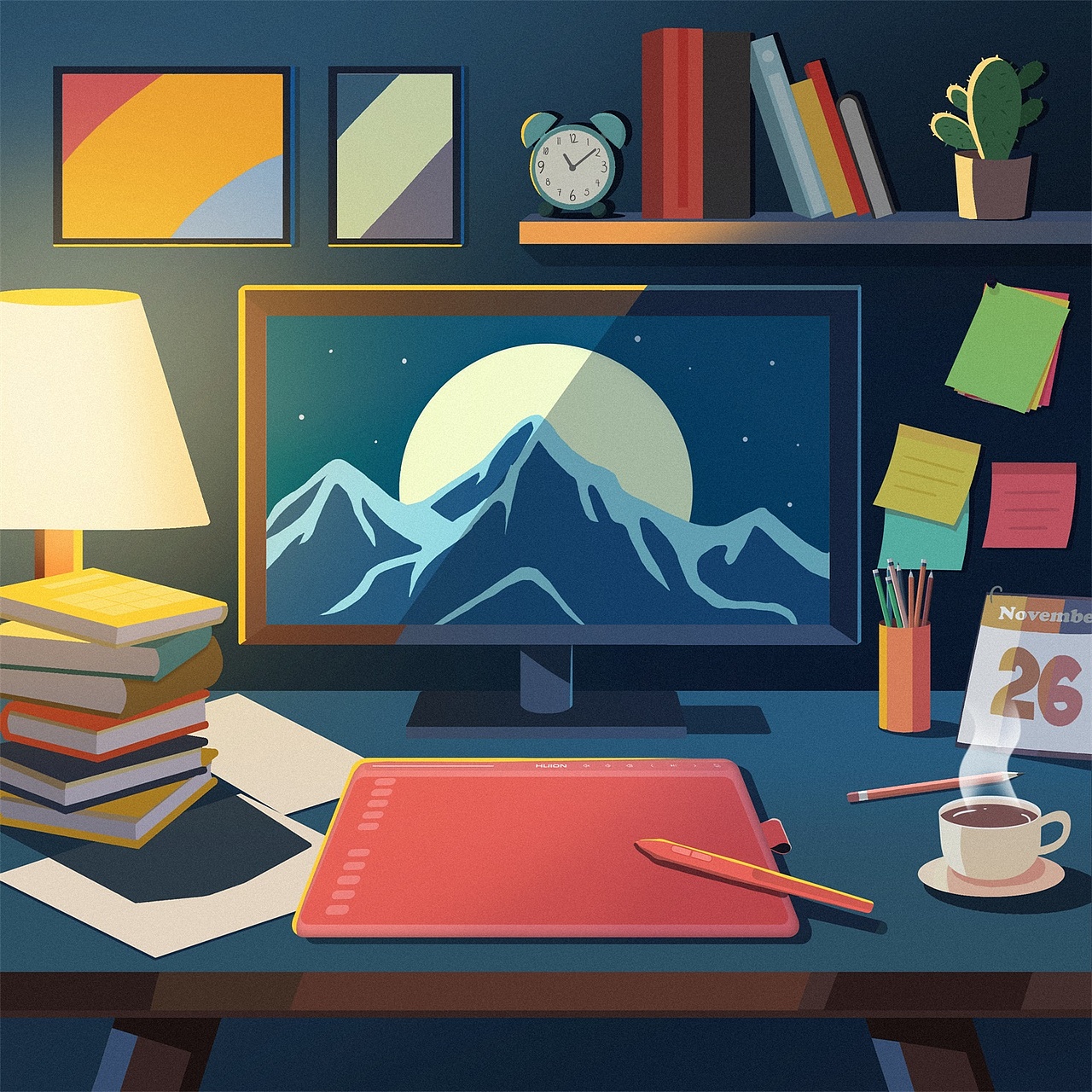 一天的时光（图ZMjA2MzM1Mzky） - 商业插画 - 站酷设计师归去来7原创素材 - 站酷ZCOOL