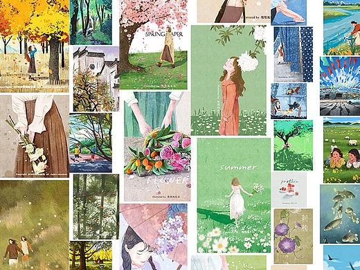 2020插画总结｜一起走过了春花秋月，夏蝉冬雪