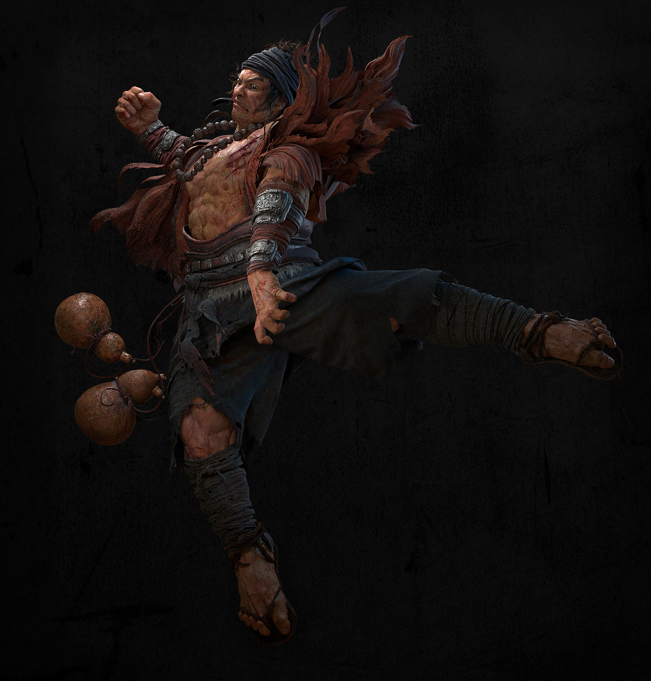 武松打虎_吴限明一-站酷zcool