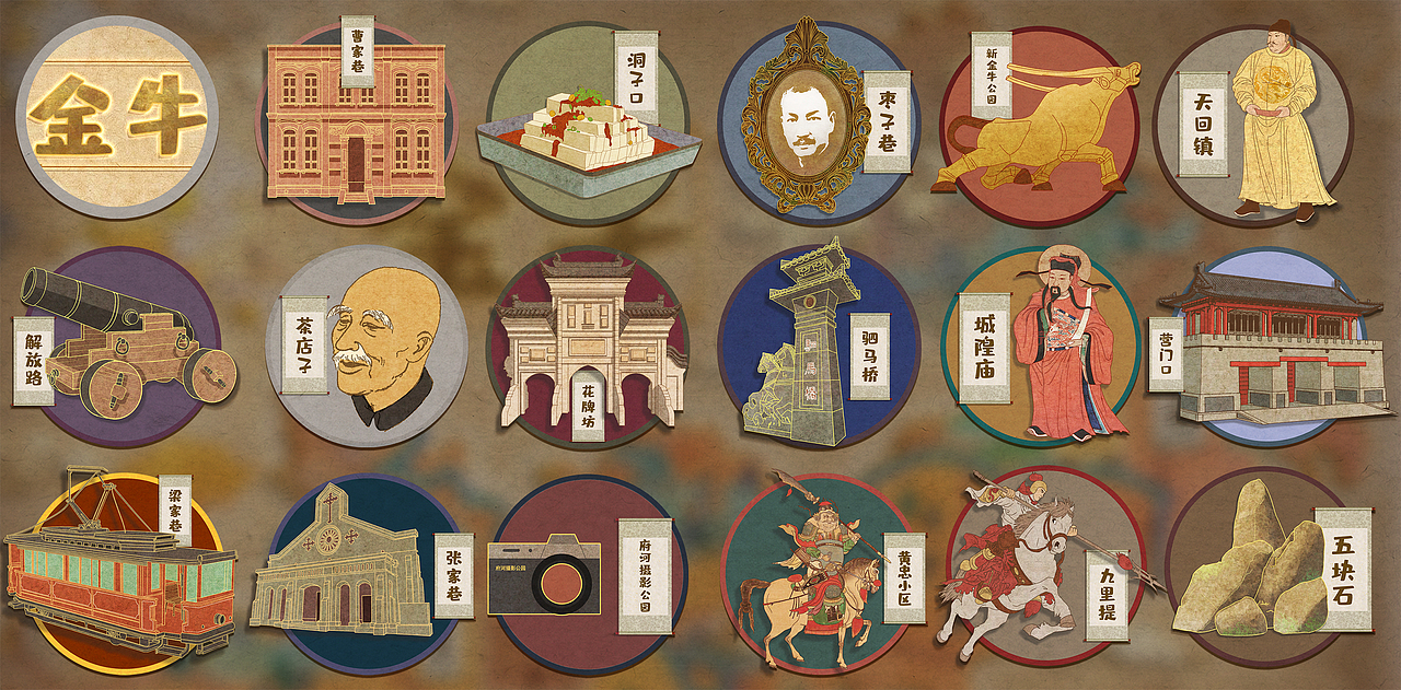 成都市金牛区规划手绘地图