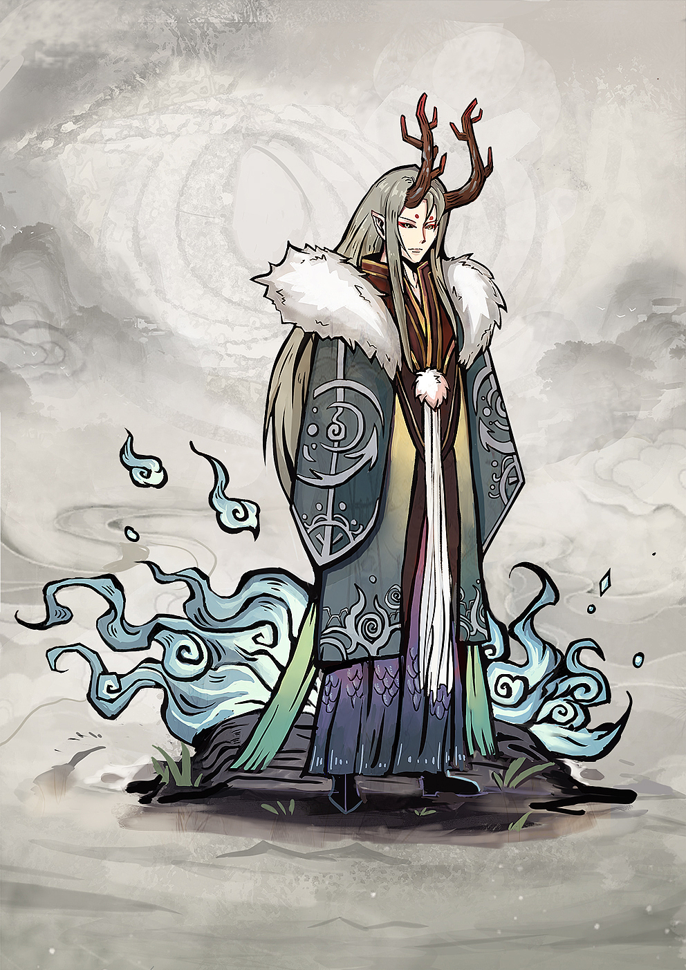 二次元国风角色设计 画师 柴可罗