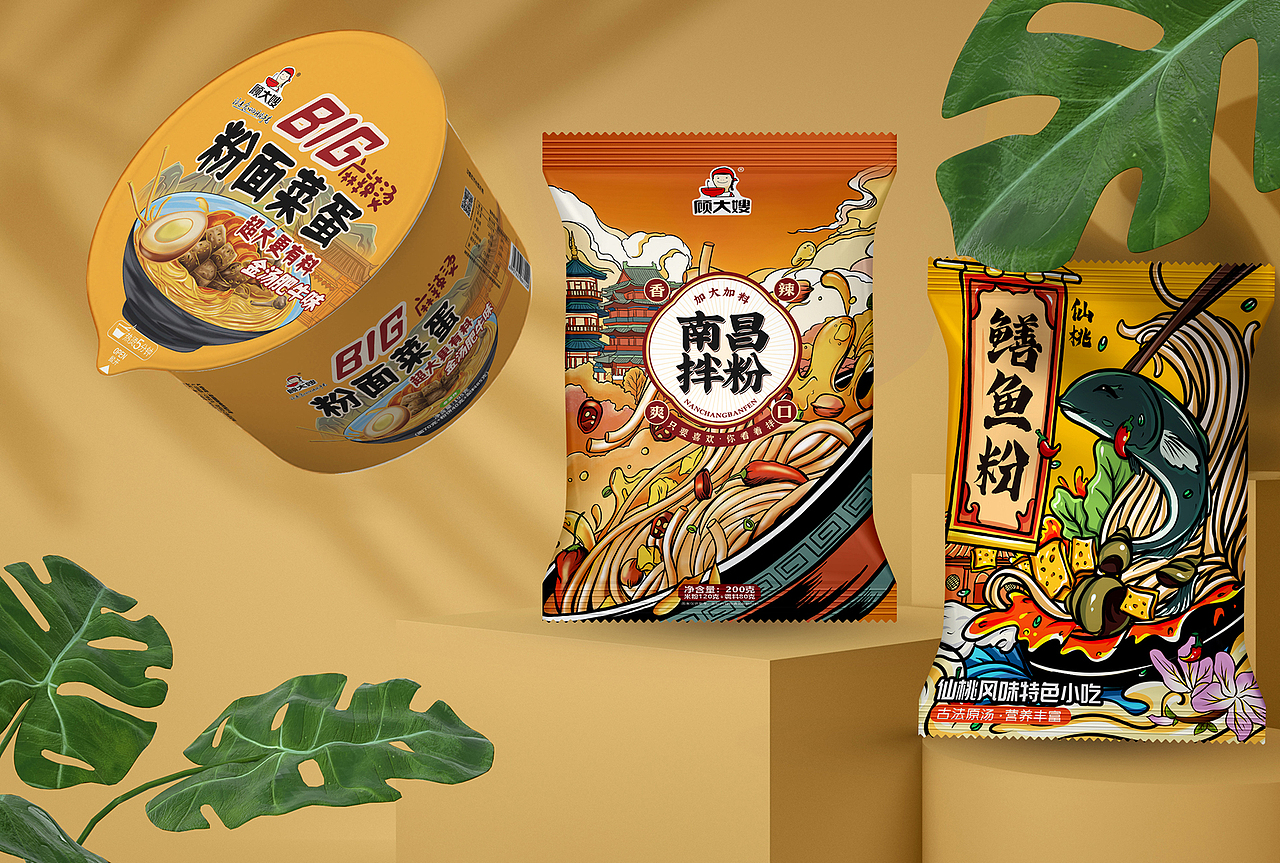 顾大嫂方便食品包装系列设计