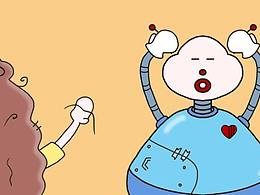 漫畫《機(jī)器人蘿蜜哦》第6話—表情管理