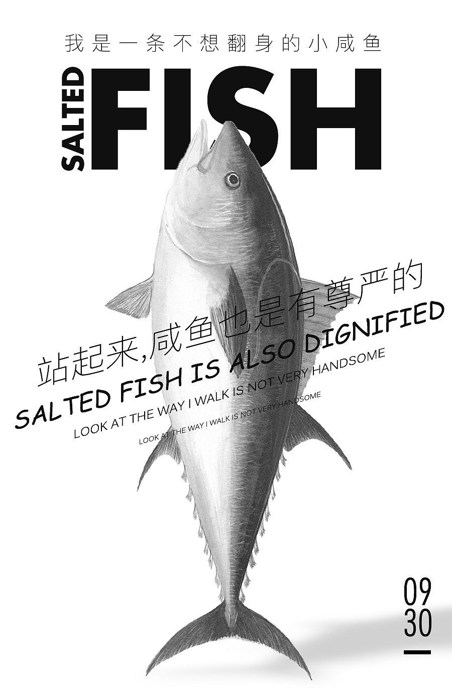 一条咸鱼|平面|海报|monkey123 - 原创作品 - 站酷 (zcool)