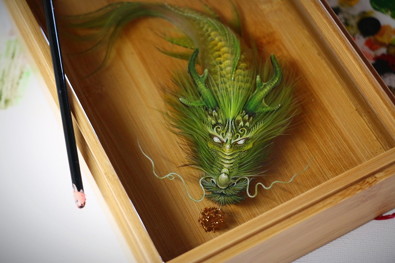 《鳌鱼》《遛浪地球》四月树脂画（图ZMjA1MjcxODI0） - 其他手工艺 - 站酷设计师跃然脂上原创素材 - 站酷ZCOOL