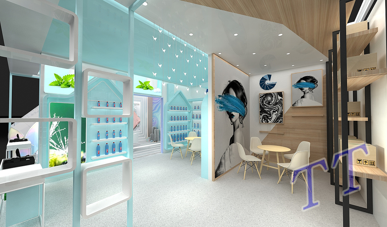 化妆品展位3D效果图（图ZMjc3NTE1NzA4） - 建筑/空间 - 站酷设计师3D设计联系我原创素材 - 站酷ZCOOL