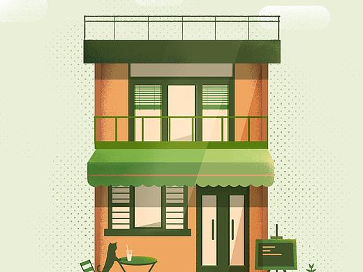 小清新房屋— —建筑系列插画