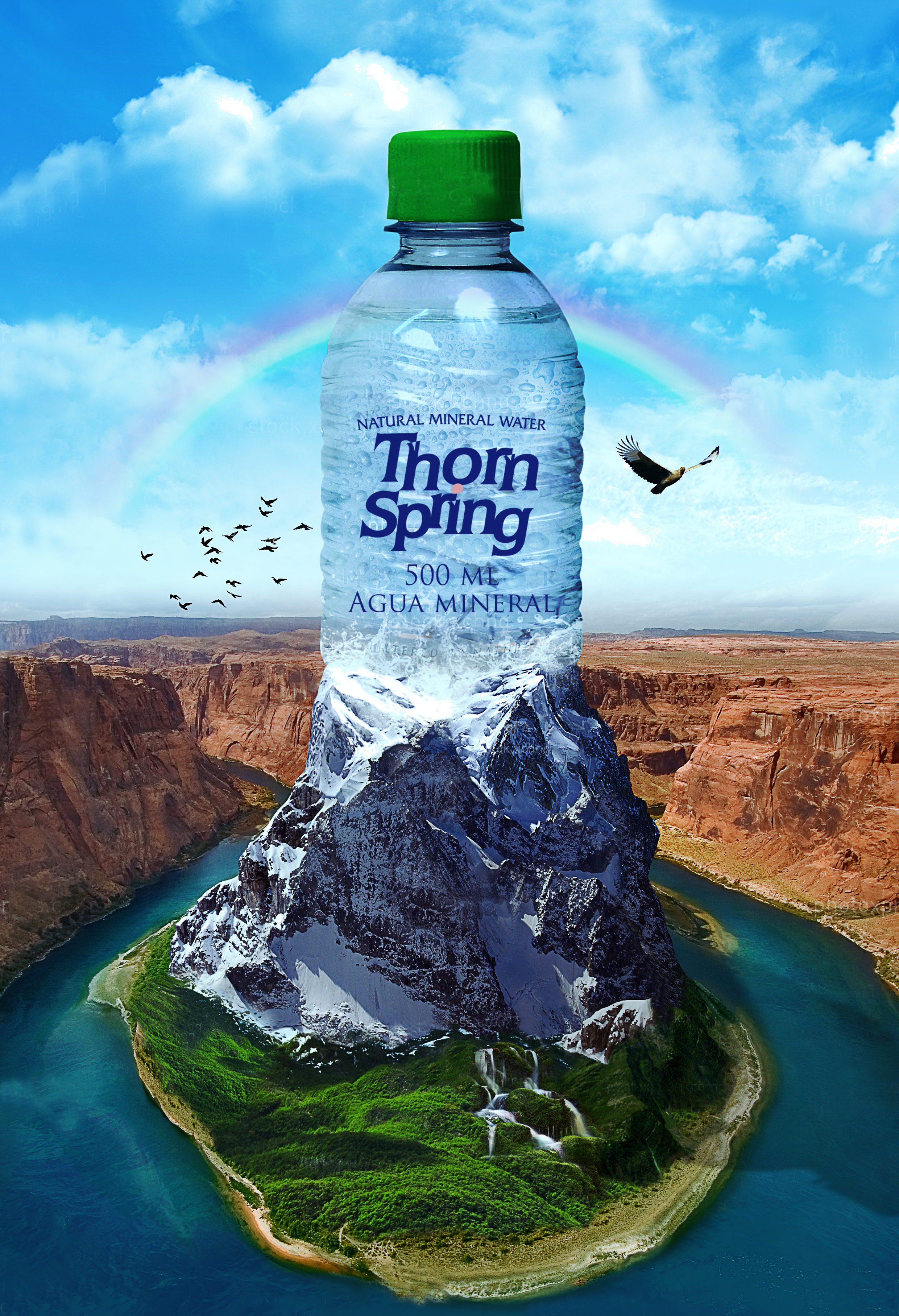 矿泉水banner|网页|banner/广告图|a菊菊是个小太阳 - 原创作品