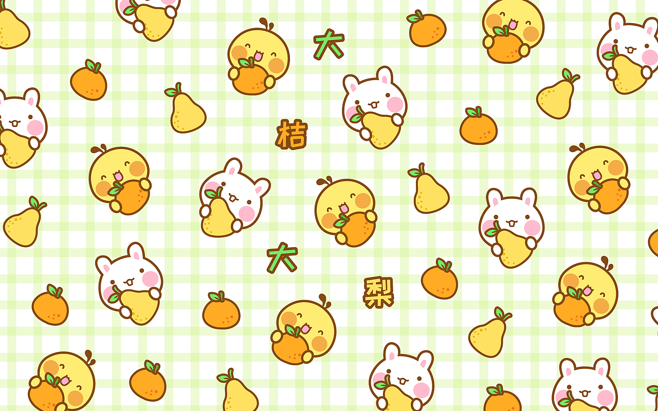 油爆叽丁水果谐音插画