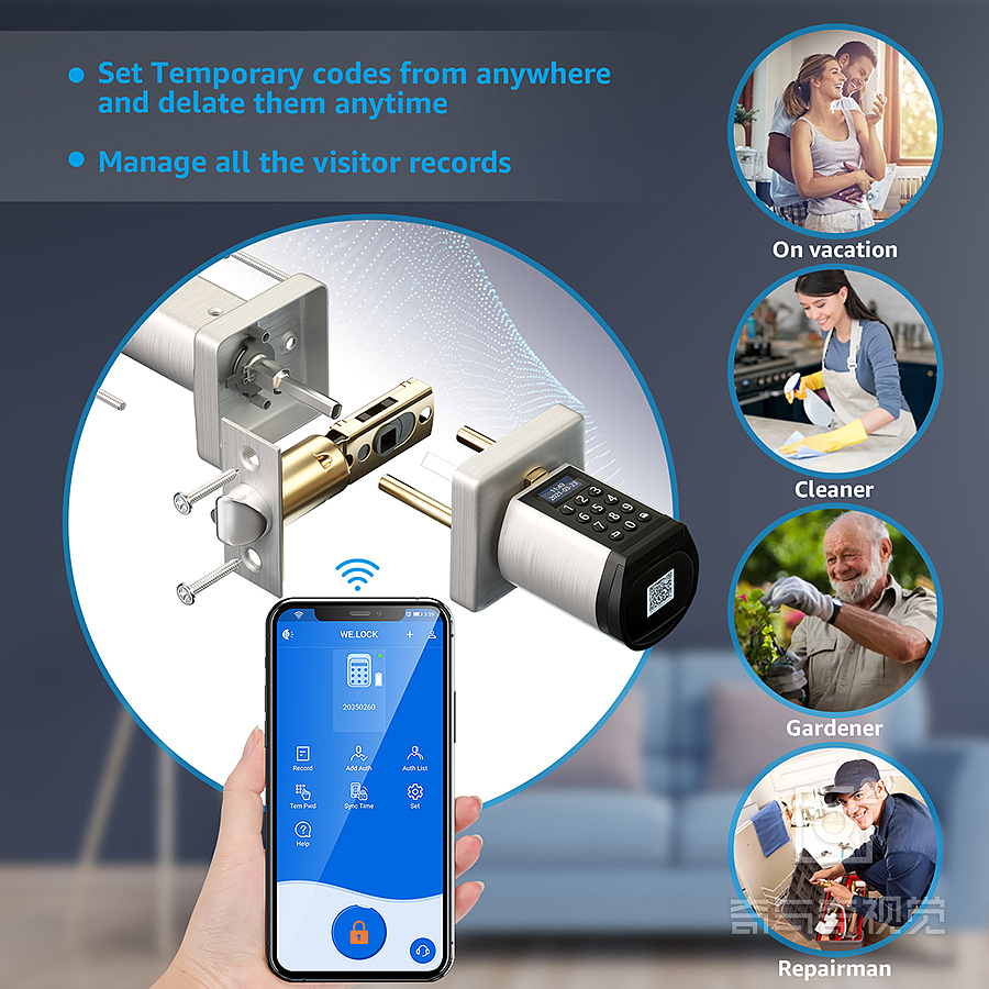 密码锁产品渲染，亚马逊主图设计，产品建模渲染设计