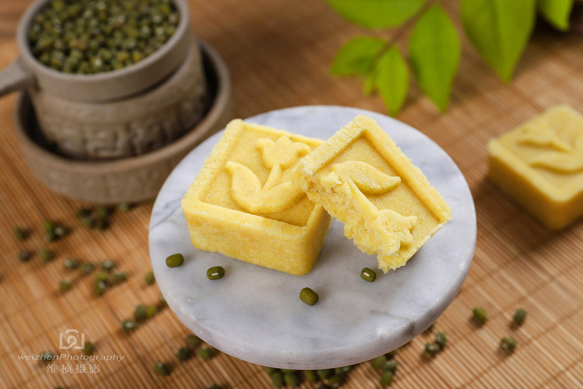 西安特产食品绿豆糕点美食拍摄 静物淘宝产品拍摄影