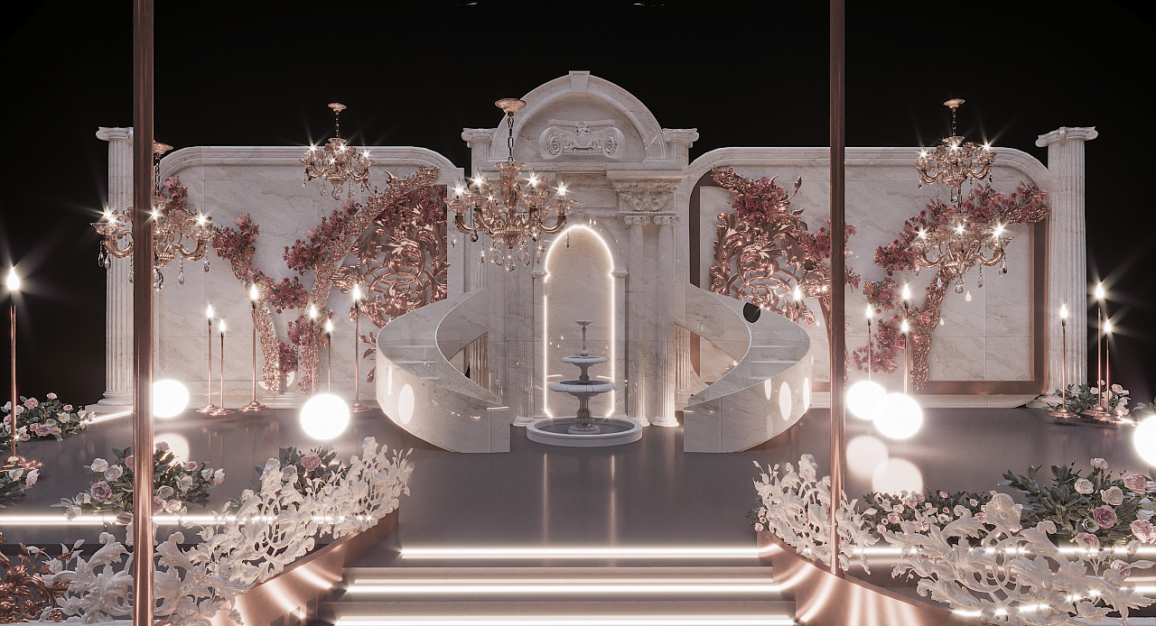 巴洛克式婚礼展厅表现