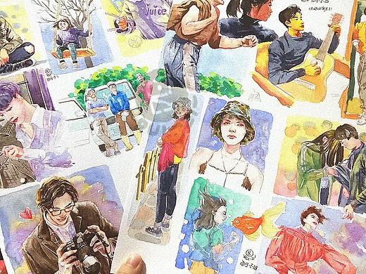 水彩人像练习（个人主页-ZMzM5OTI3MDg=） - 绘画 - 站酷设计师芮籽RICHCH原创素材 - 站酷ZCOOL