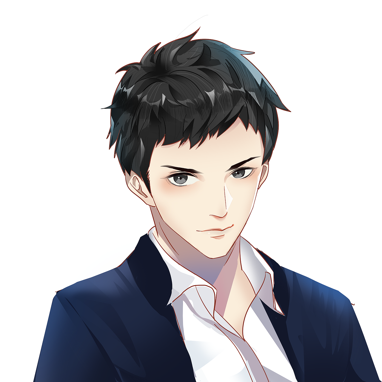 手绘二次元漫画人物头像