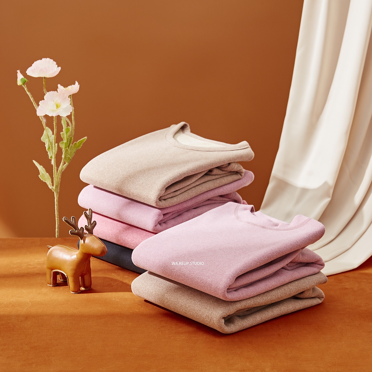 电商保暖衣静物创意主图拍摄样片