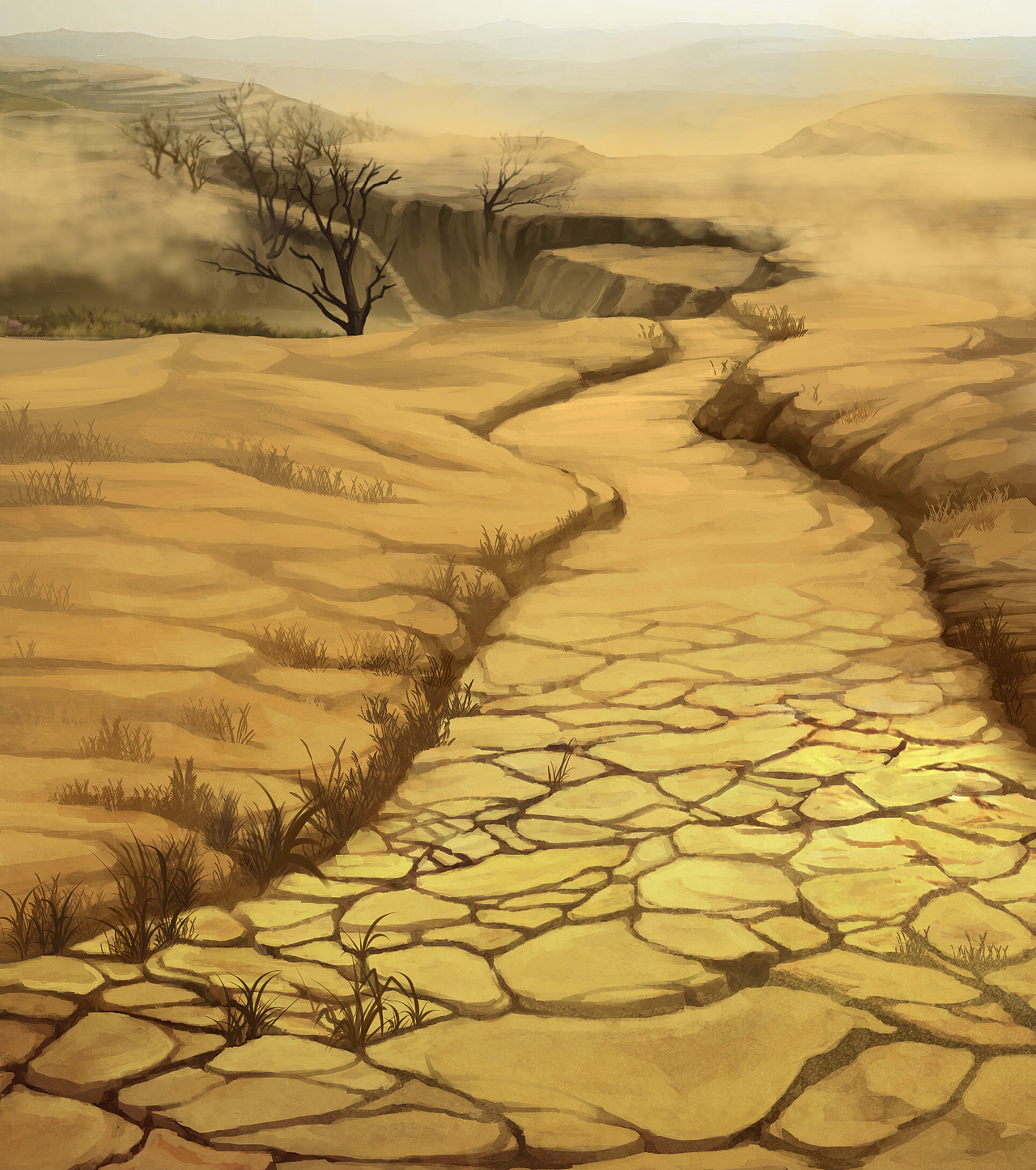 黄土高坡|插画|艺术插画|蓝色a_原创作品-站酷zcool