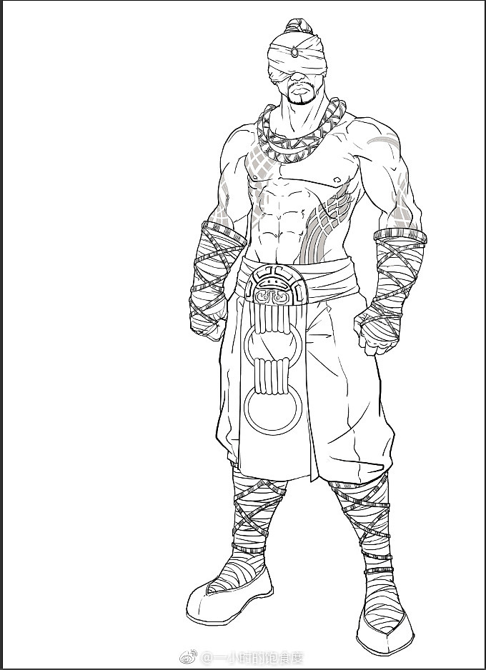 盲僧-李青  二次创作cg线稿