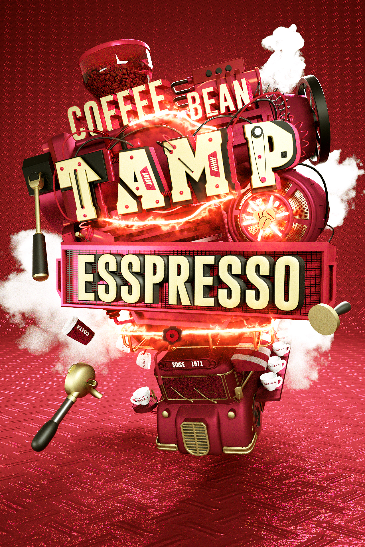 costa |礼遇卡&海报|三维|其他三维|adapterstudio_原创作品-站酷