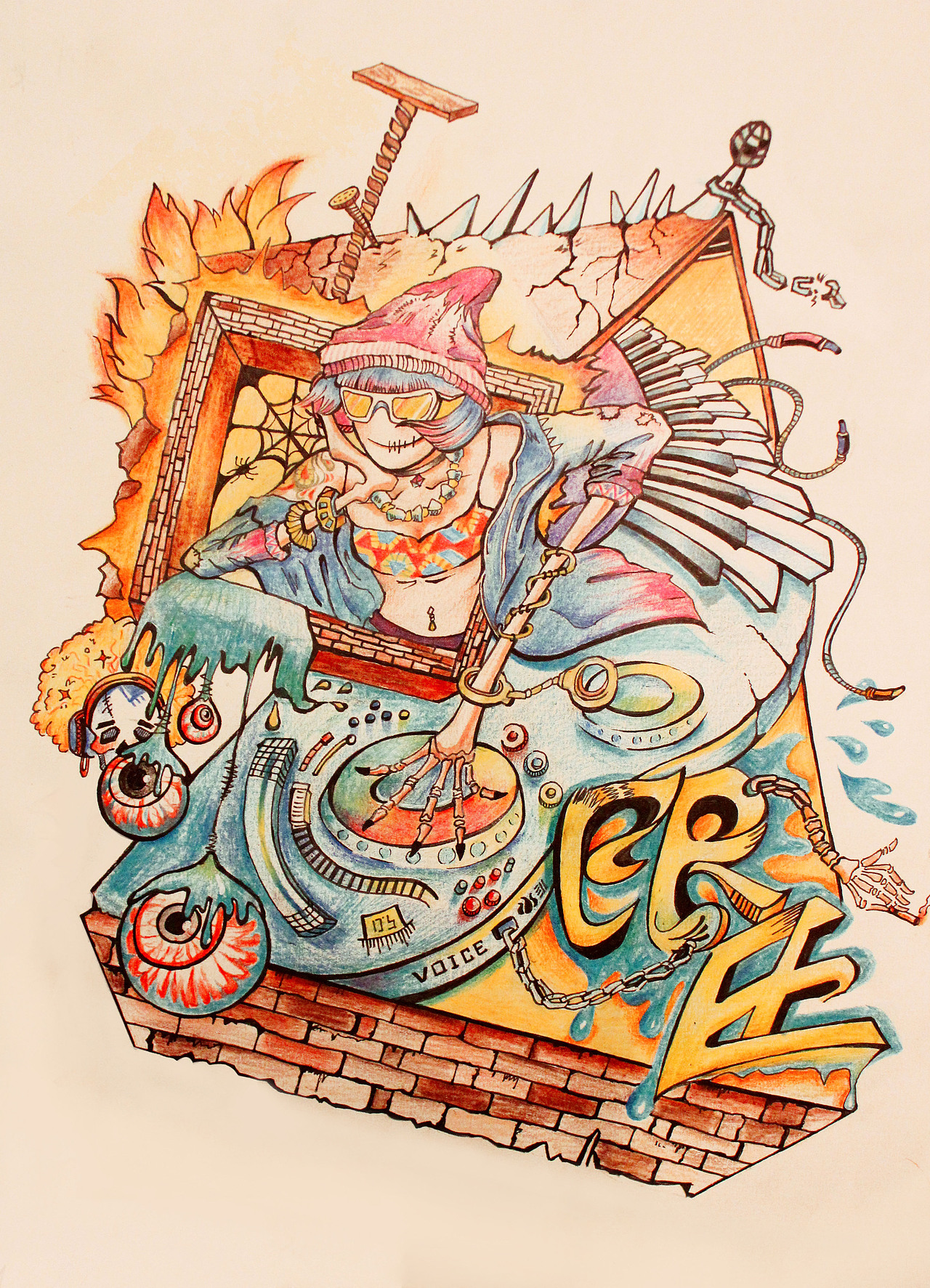 涂鸦插画（图ZNDAyNzIwMzI=） - 新锐潮流插画 - 站酷设计师fairyangela54原创素材 - 站酷ZCOOL
