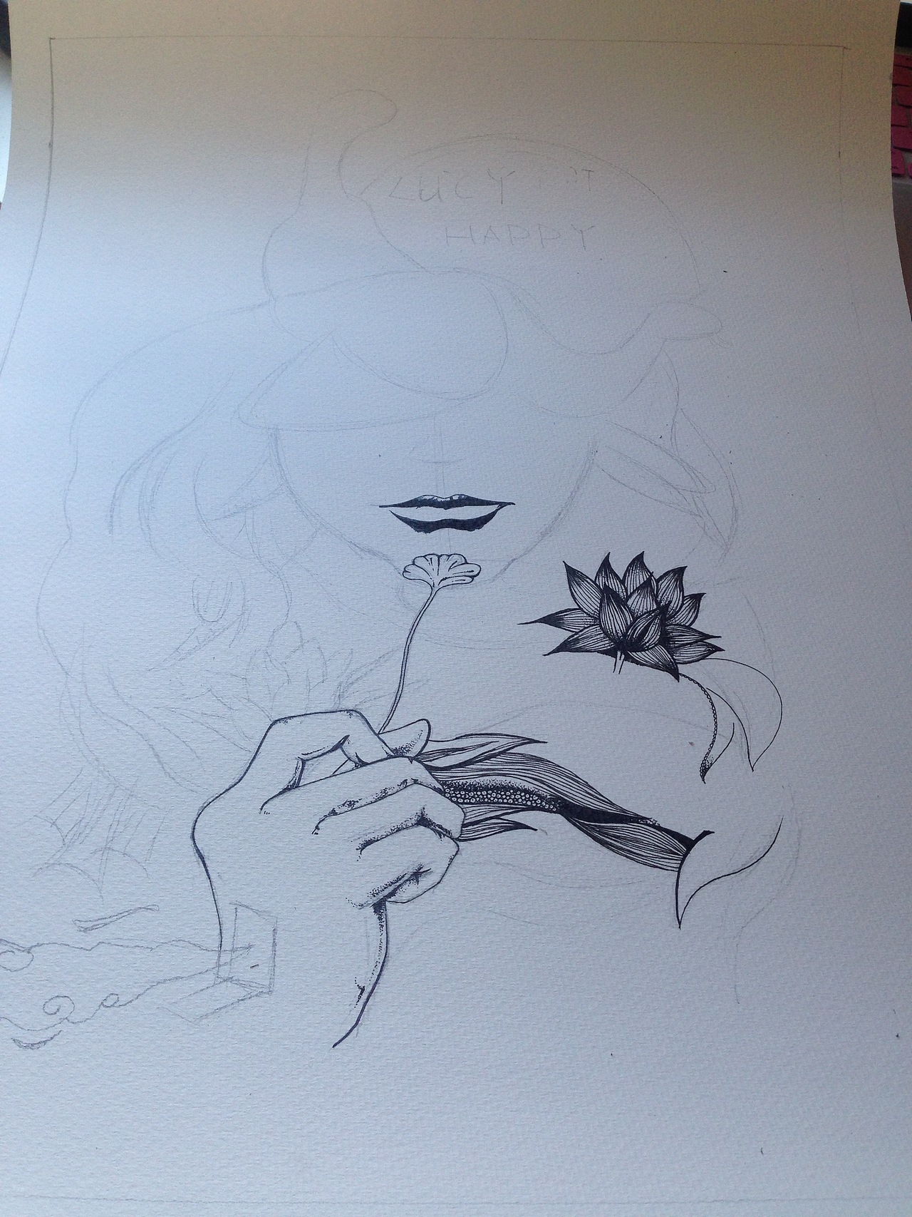 【母亲】黑白线条装饰画