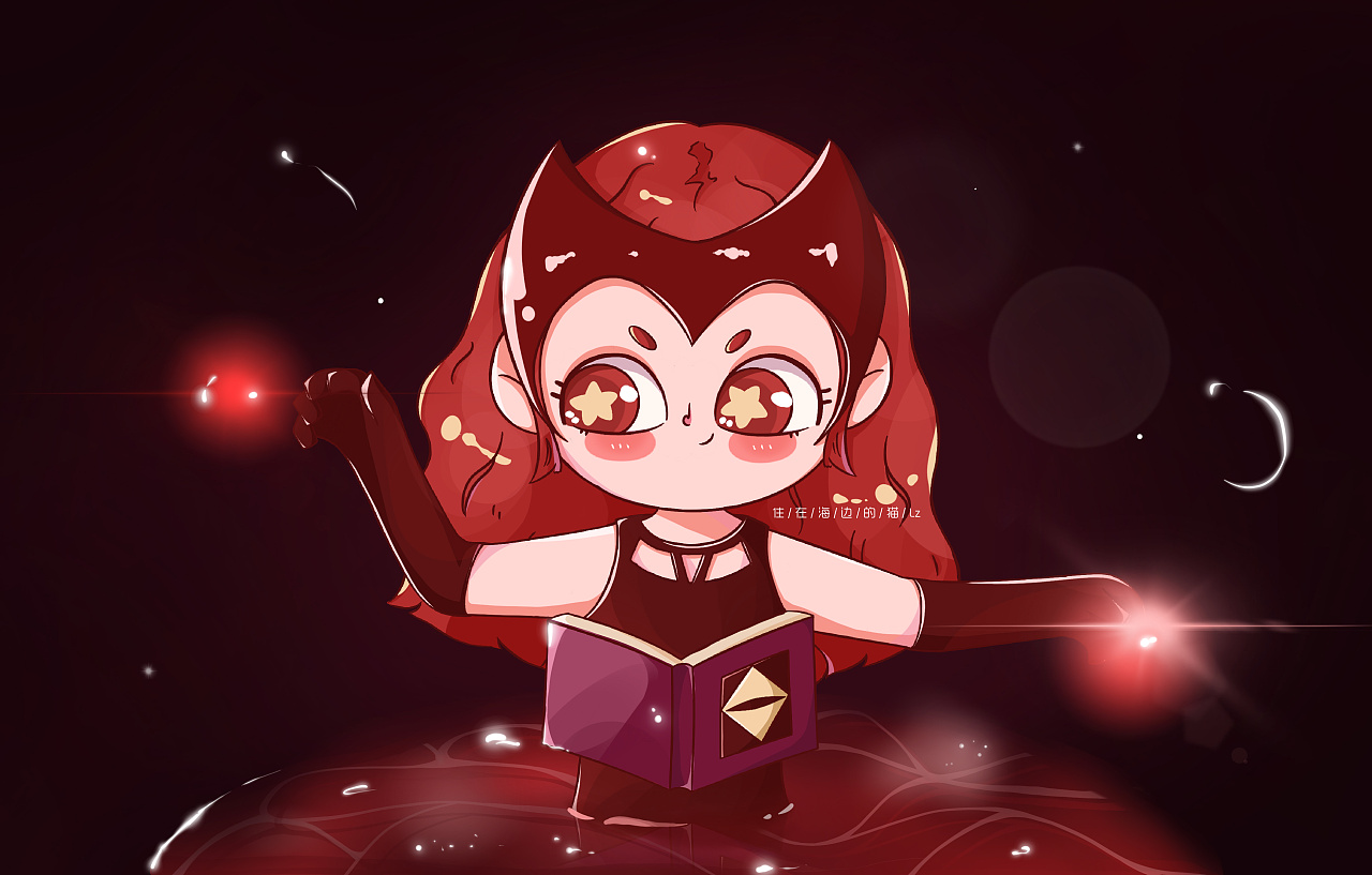 儿童插画 | 《旺达幻视》绯红女巫 猩红女巫