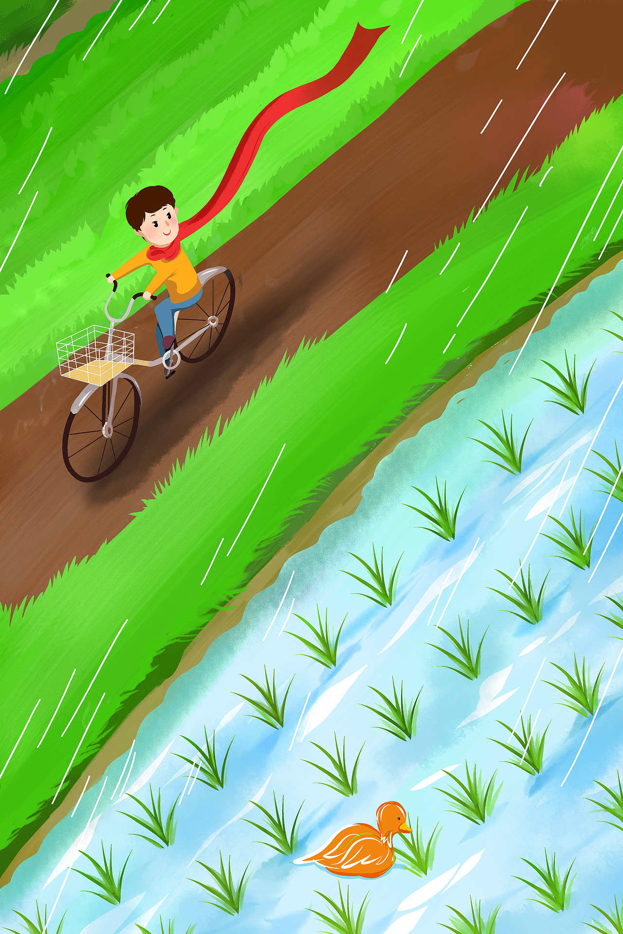 夏季谷雨清明雨水手绘插画（图ZMTU4NjAxODI4） - 商业插画 - 站酷设计师我们都是素人原创素材 - 站酷ZCOOL