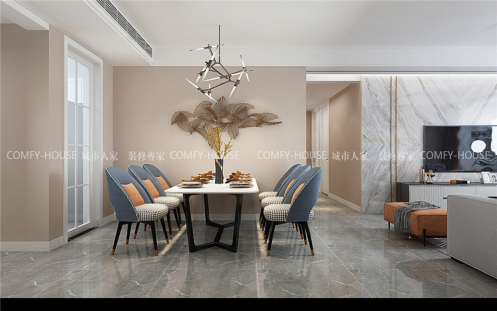 中海.珑玺四室两厅现代风格装修效果图