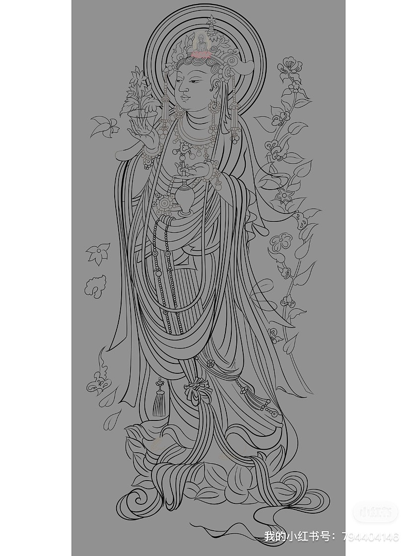 敦煌壁画—南无观世音菩萨