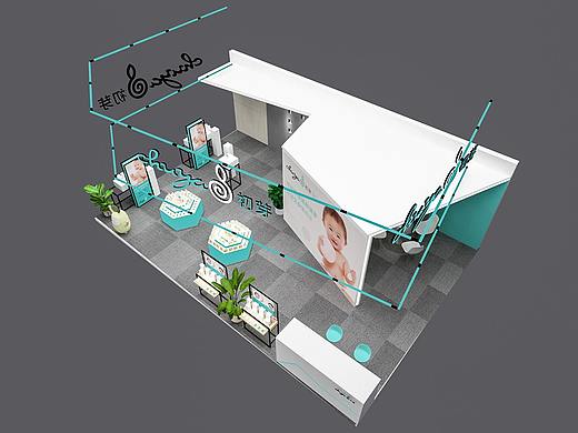 香港初芽益生菌品牌展会设计效果图