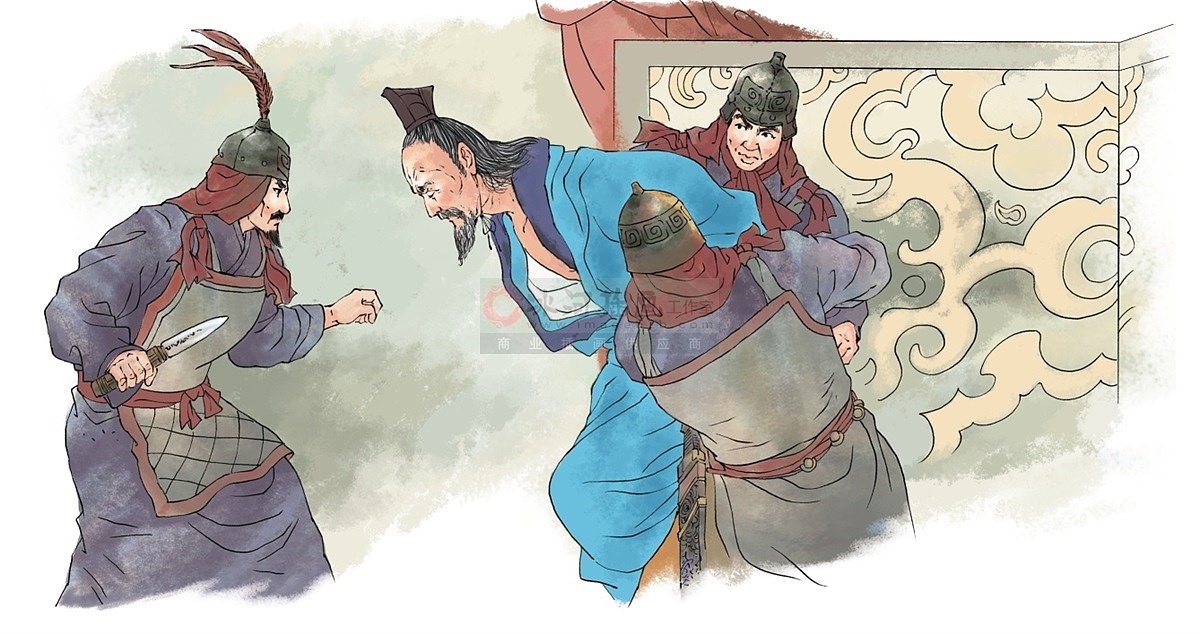 中小学名著分级阅读历史类史记彩色水墨儿童插画