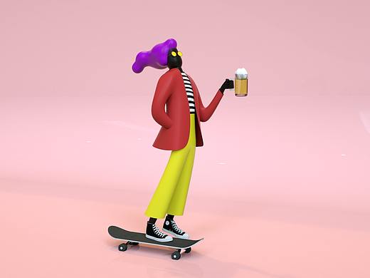 C4D插画人物建模