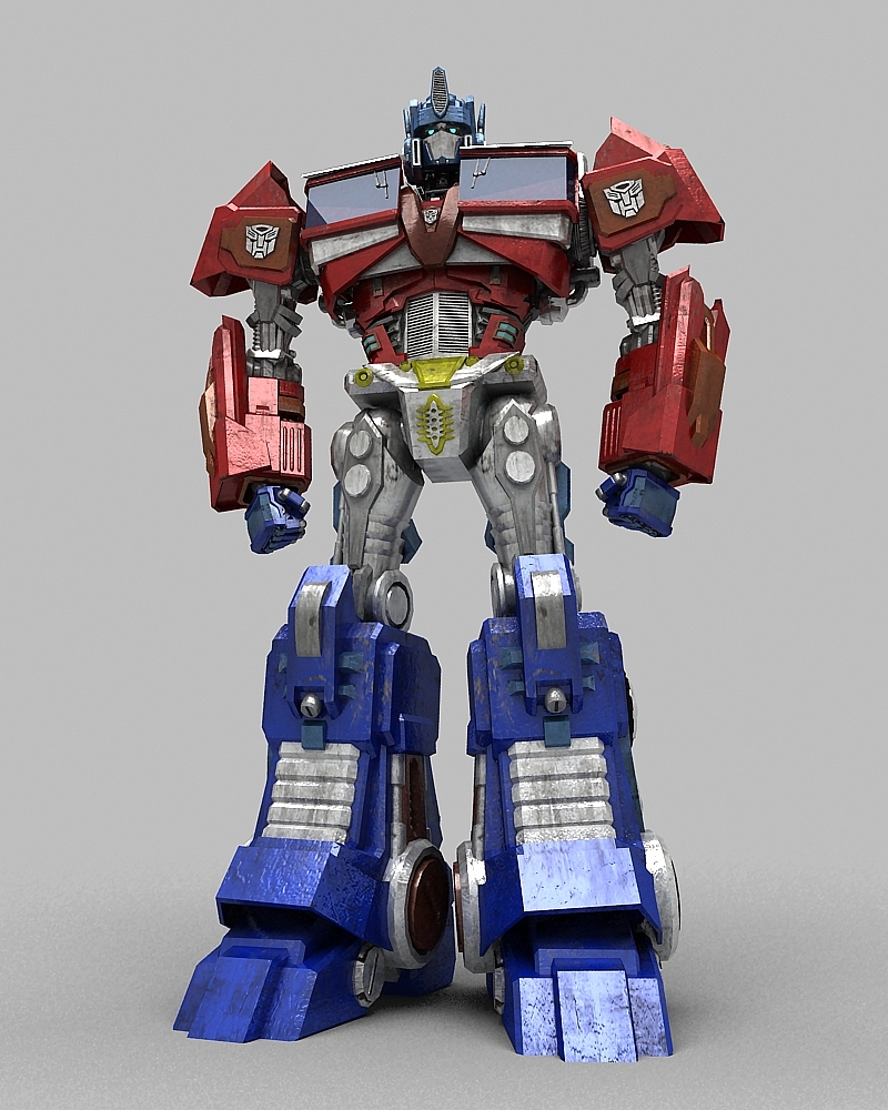 【变形·原创】全新创建的擎天柱cg模型图!