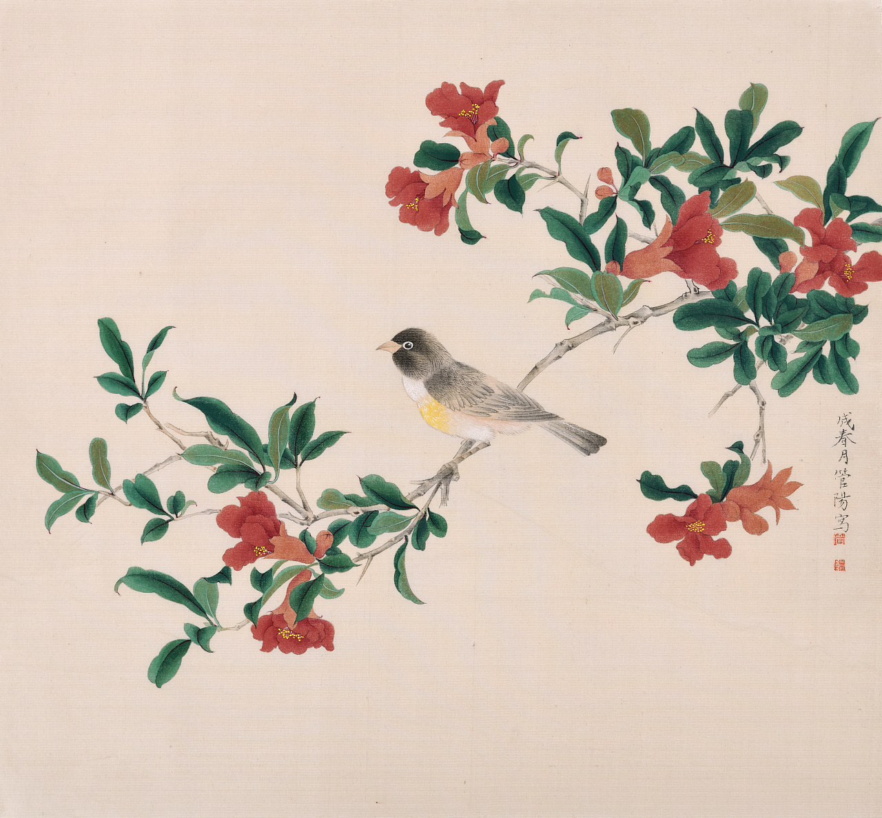 五月榴花开欲燃|纯艺术|绘画|兔小子 - 原创作品 - 站酷 (zcool)