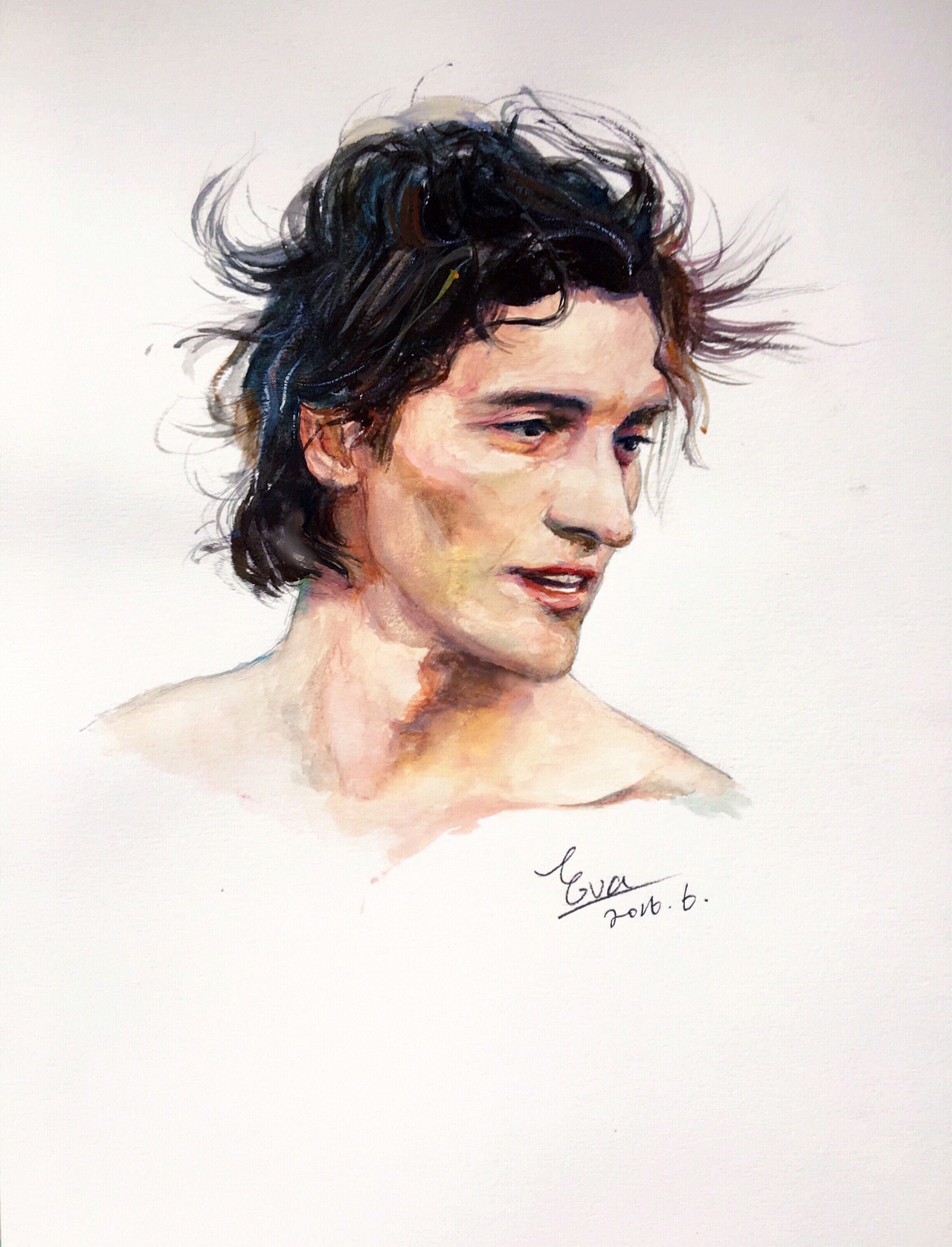 手绘水彩与素描:电影《他是龙》(Он-дракон)