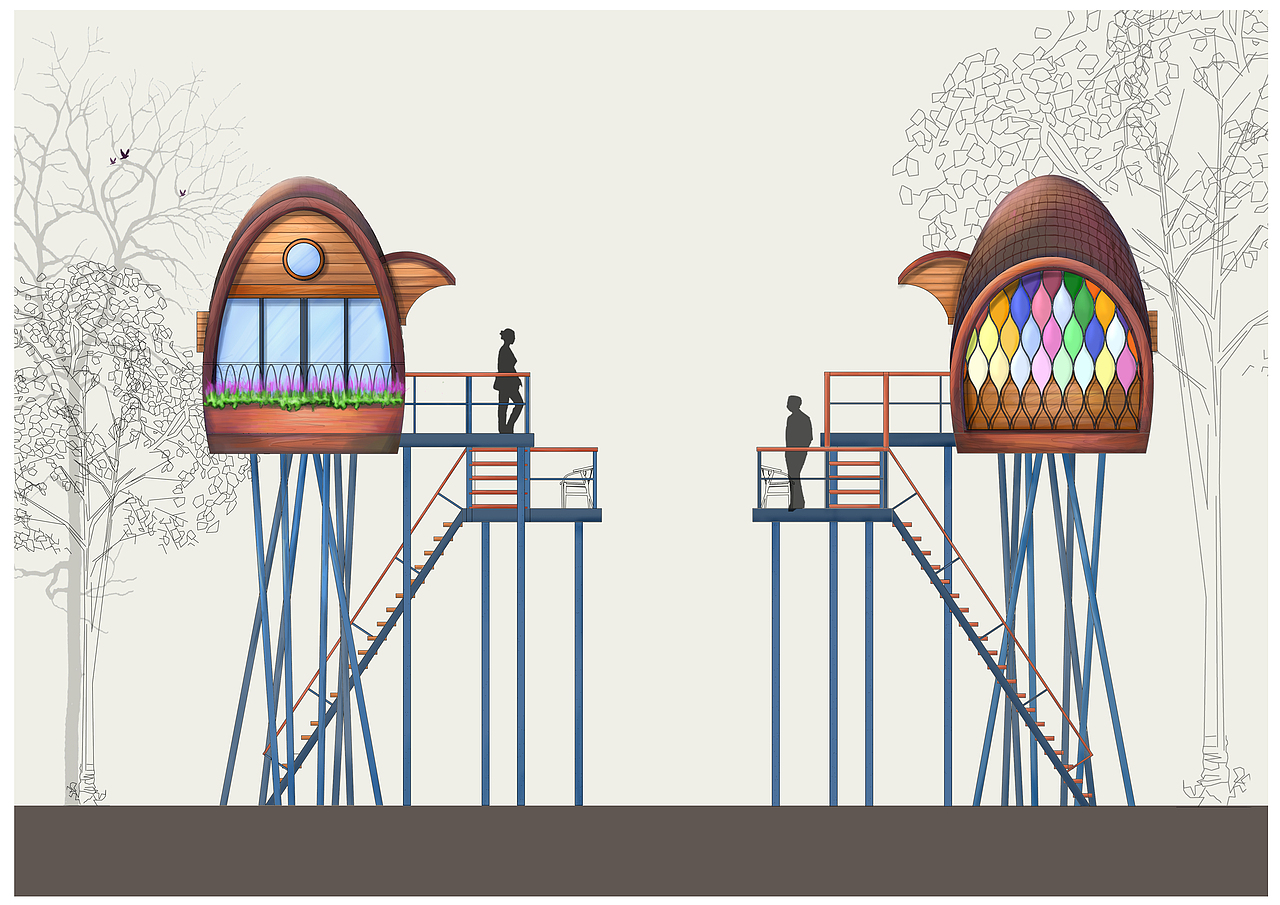 树屋设计（图ZMjE1Mjc0Mzgw） - 概念设定 - 站酷设计师大桶爆米花原创素材 - 站酷ZCOOL