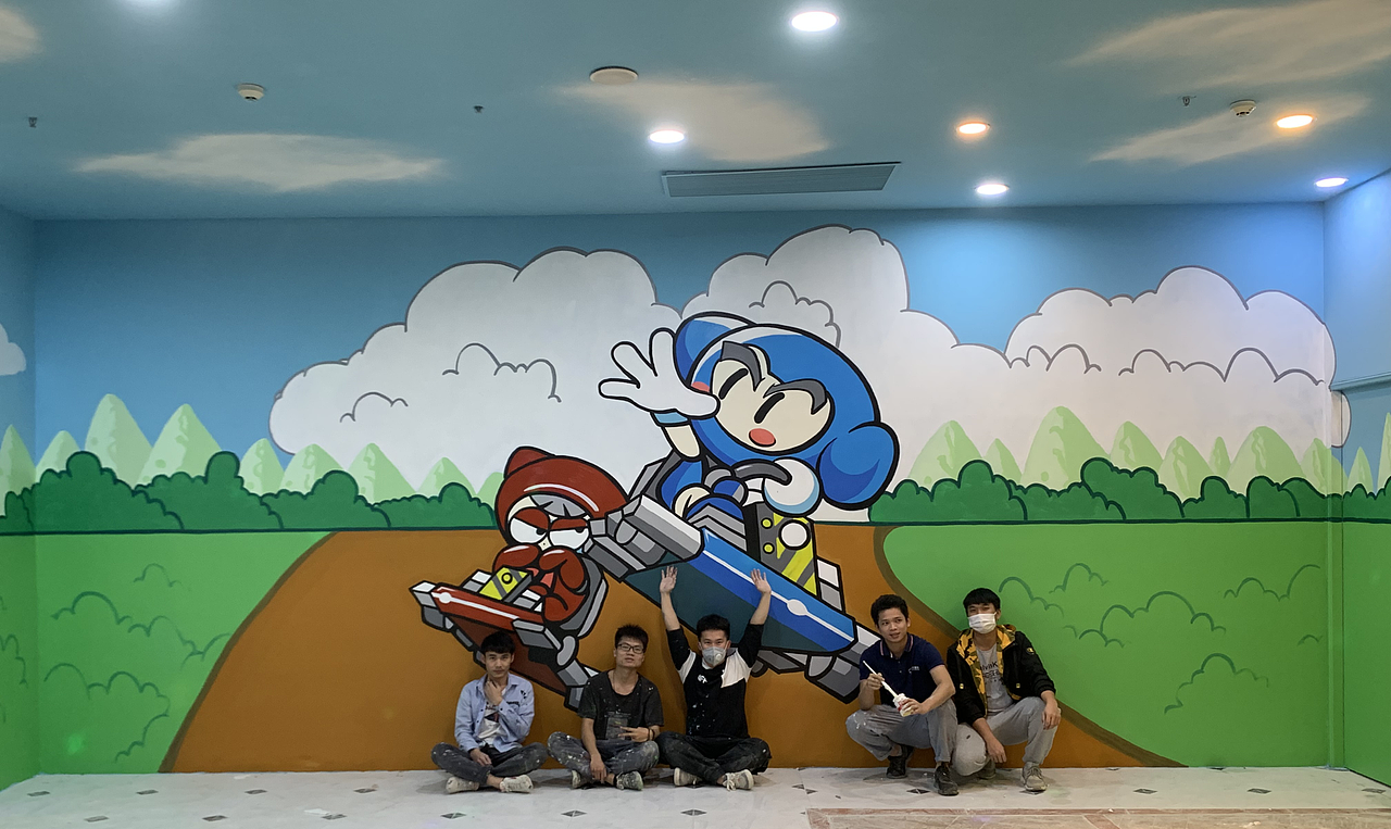 超市游乐园卡通3d墙体彩绘|插画|商业插画|堇墨墙绘_原创作品-站酷