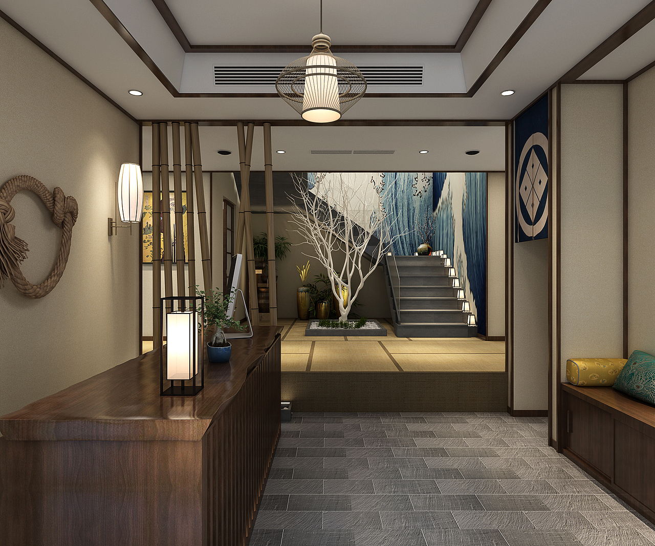 一九九二效果图-工装日式餐厅（图ZMTMwNjM1NTA0） - VR设计 - 站酷设计师1992效果图小陈原创素材 - 站酷ZCOOL