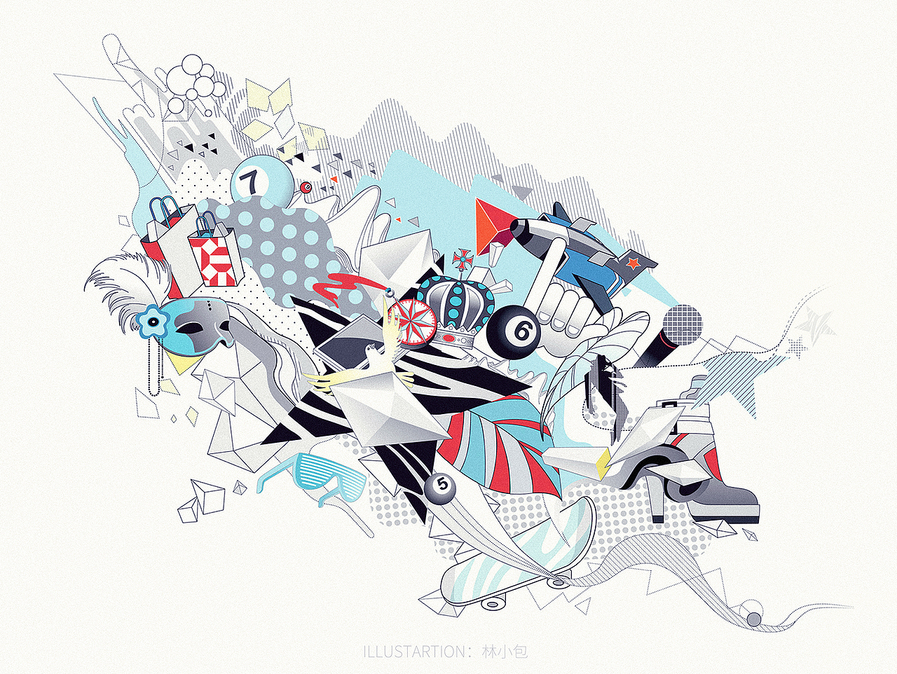 国美电器系列潮流主题插画2012（作品回顾）（图ZMTczNDEyNTQ4） - 商业插画 - 站酷设计师林小包原创素材 - 站酷ZCOOL