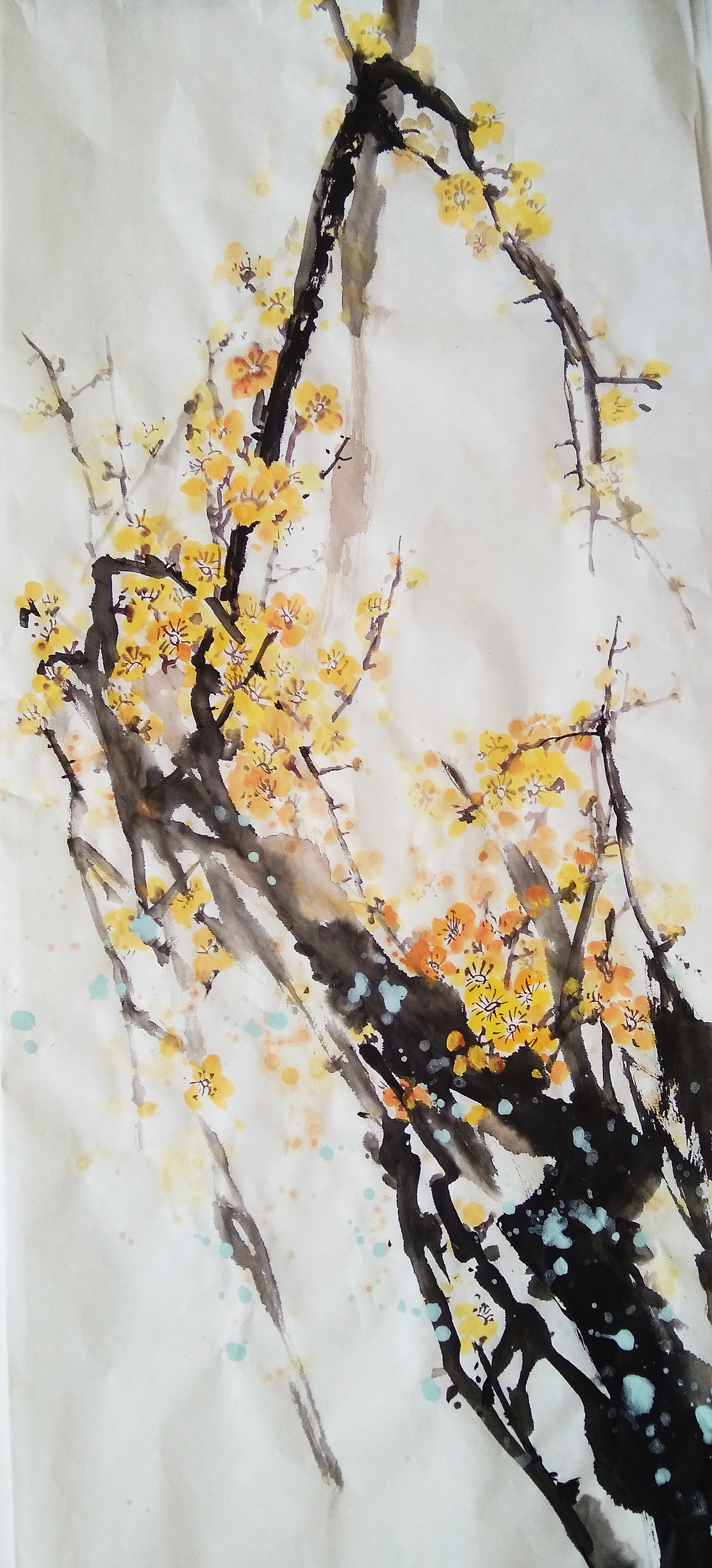 那些筆墨暈染下的點(diǎn)點(diǎn)小花（圖ZMTE0MzEzMjI4） - 繪畫 - 站酷設(shè)計(jì)師花瓶里原創(chuàng)素材 - 站酷ZCOOL