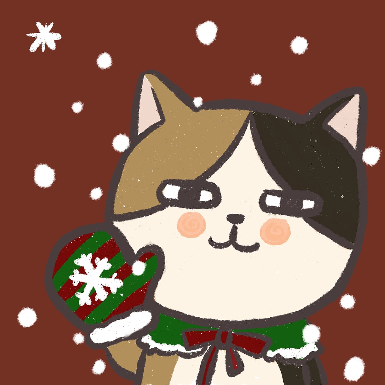 圣诞头像动物系列OvO（图ZMjMwODIyNzE2） - 新锐潮流插画 - 站酷设计师饺子熊原创素材 - 站酷ZCOOL