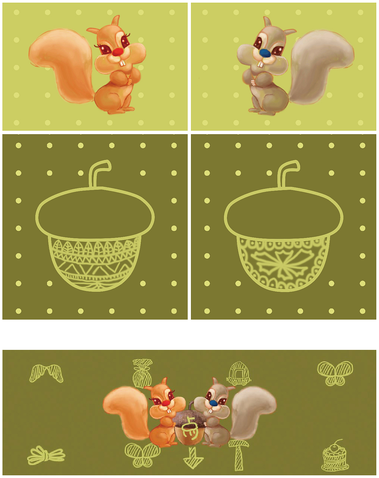 蓝鼻子和红鼻子（图ZMzMzODY5NzI=） - 图案 - 站酷设计师故事绘子原创素材 - 站酷ZCOOL