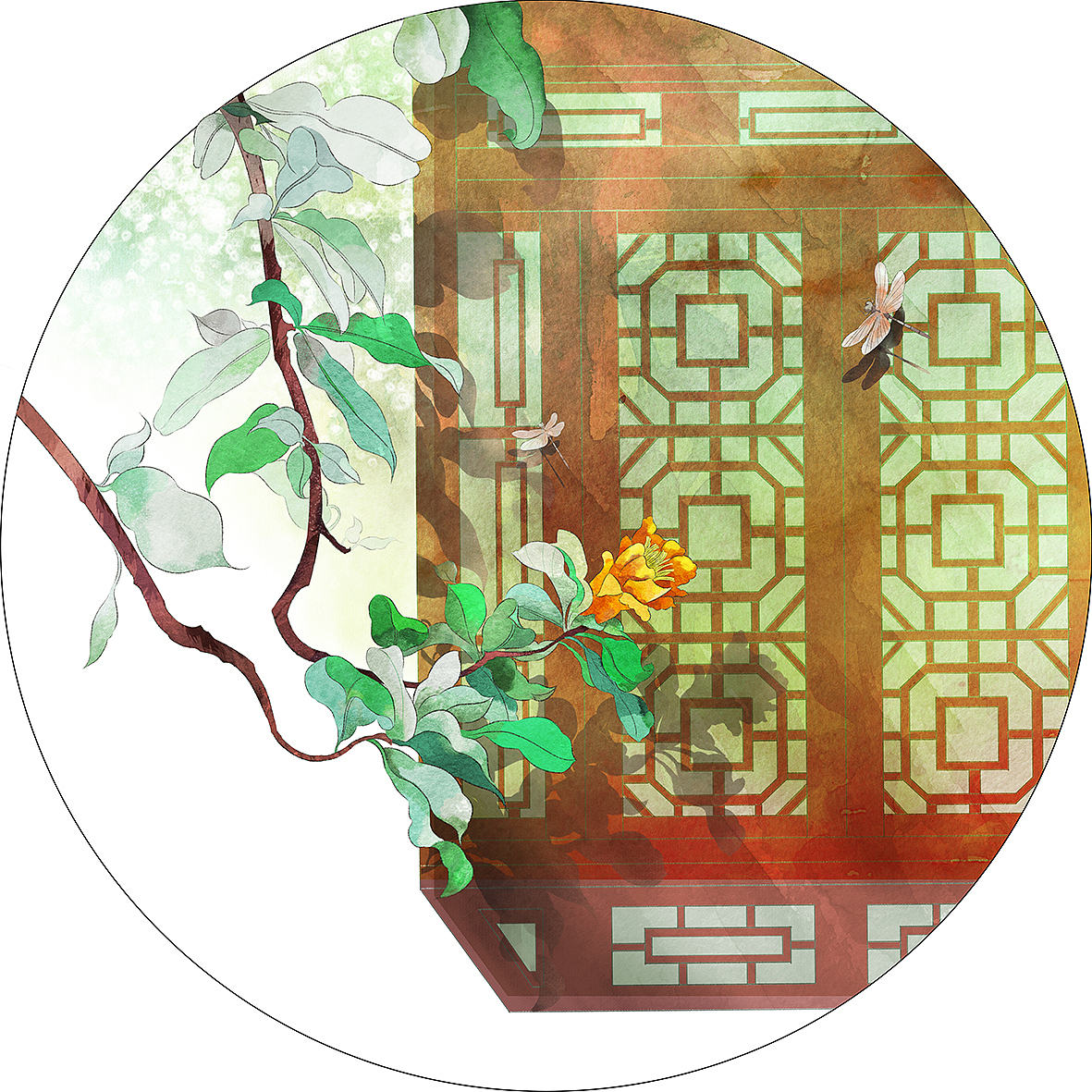 庭院（图ZMTk3OTM3NjI4） - 商业插画 - 站酷设计师蒋佩佩原创素材 - 站酷ZCOOL