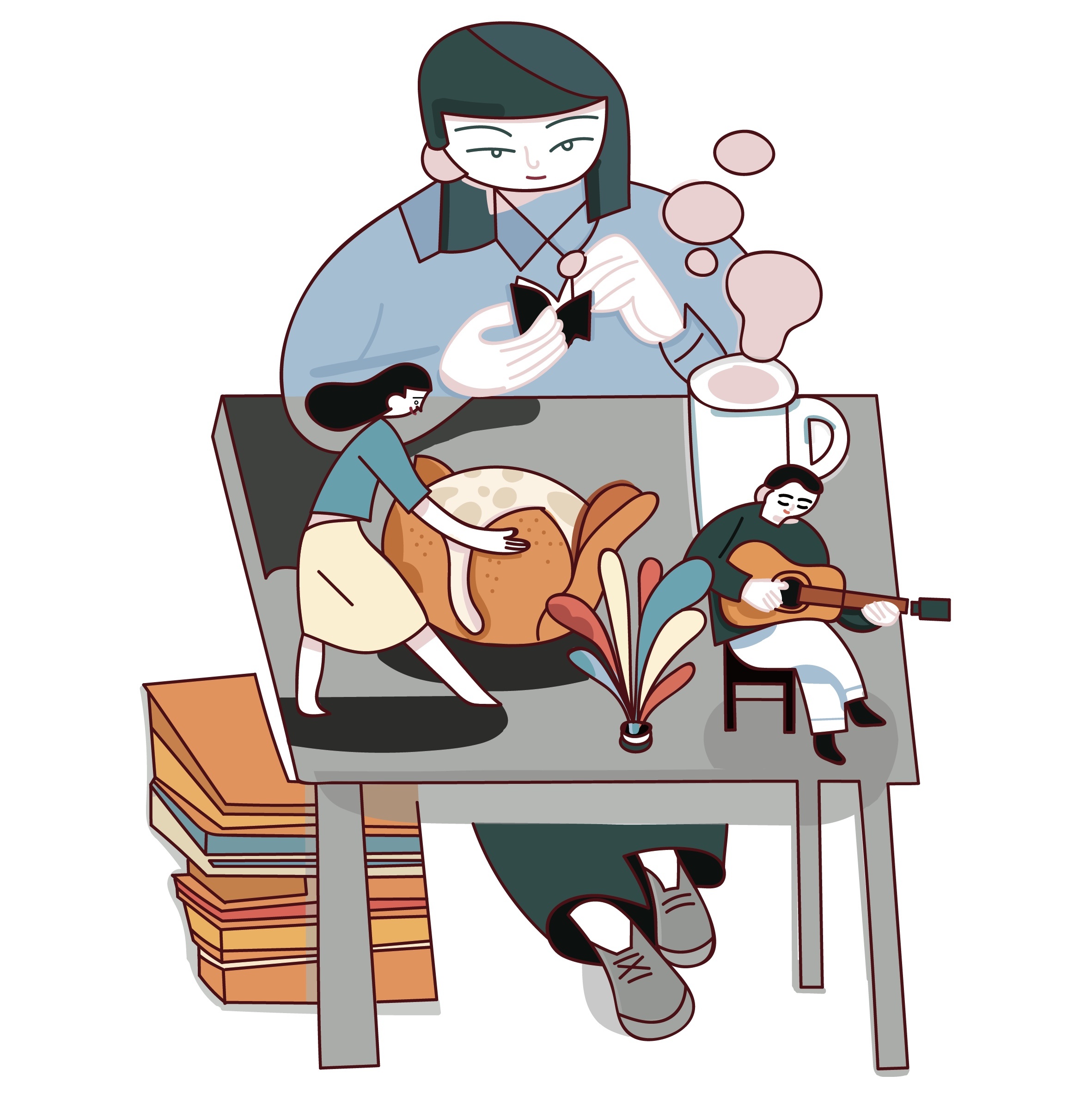 房间一角|插画|插画习作|设计师零大 - 临摹作品 - 站酷 (zcool)