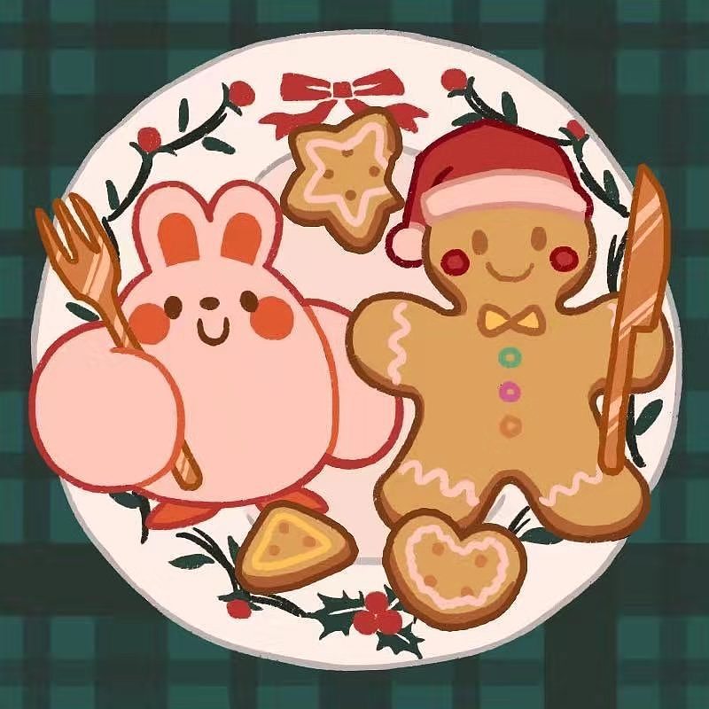 大吉兔圣诞元素头像and壁纸