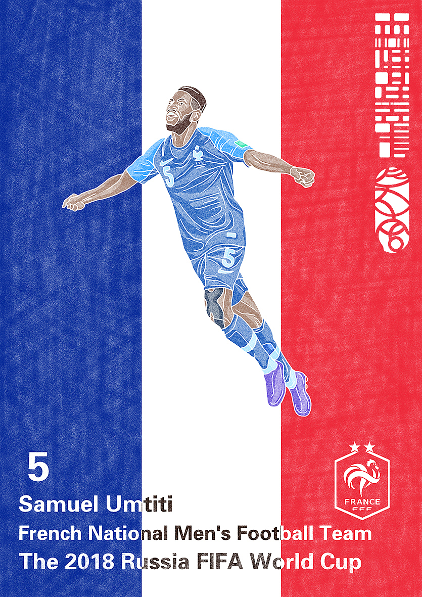 2018年世界杯绘画系列（最终章）——冠军法国加冕两星（图ZMTIxODY2MTUy） - 商业插画 - 站酷设计师森特笑虎原创素材 - 站酷ZCOOL