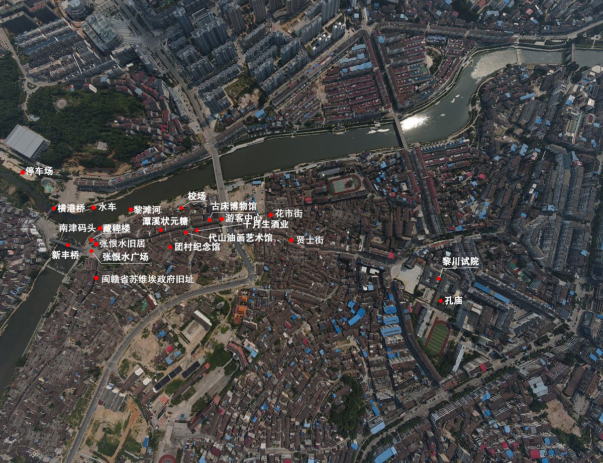 新版黎川古城景区手绘地图导览图